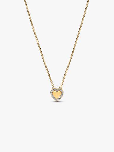 Collar Collier Corazón grabable con aro