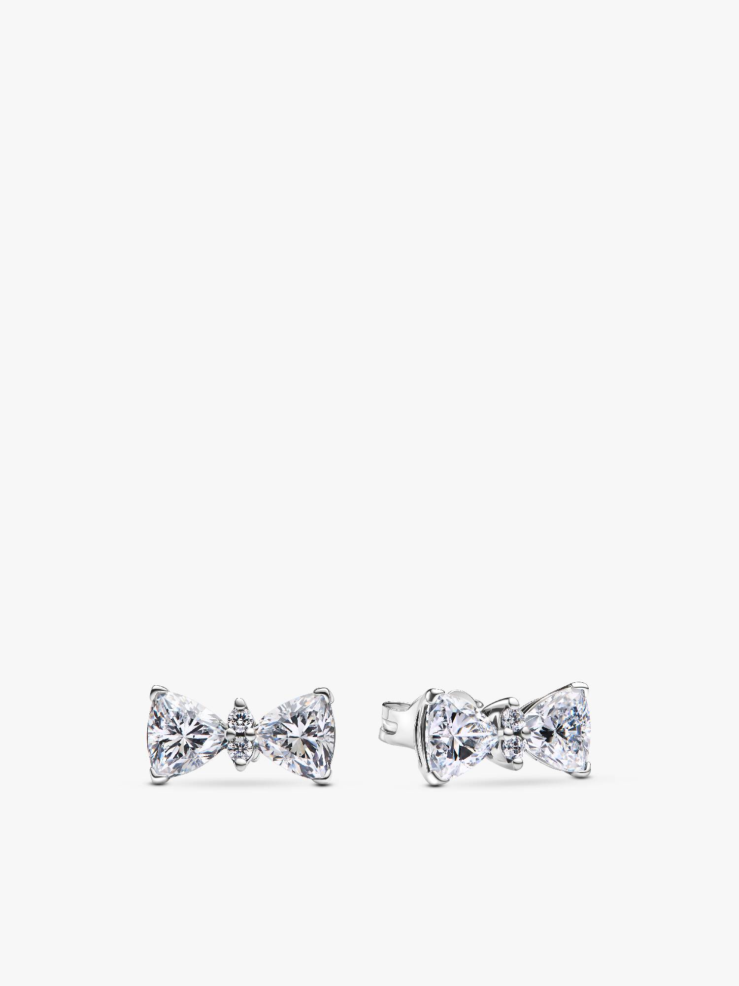 Aretes de botón Moño reluciente