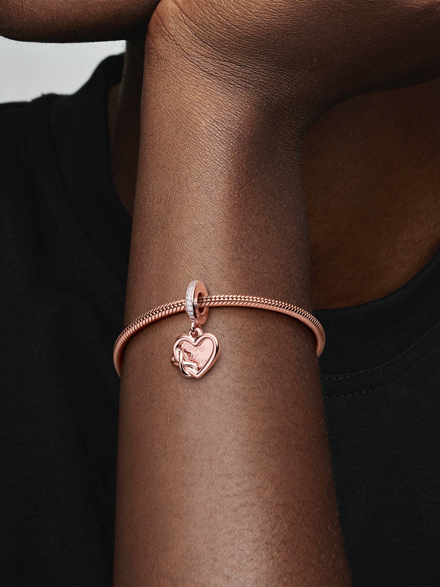 Charm colgante Corazón con infinito Te amo