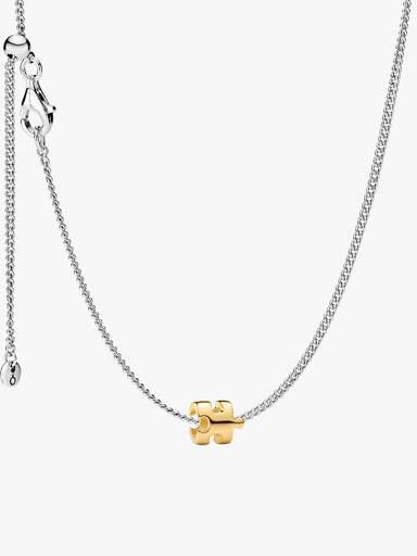 Set de Collar con Mini Charm Pieza de Rompecabezas
