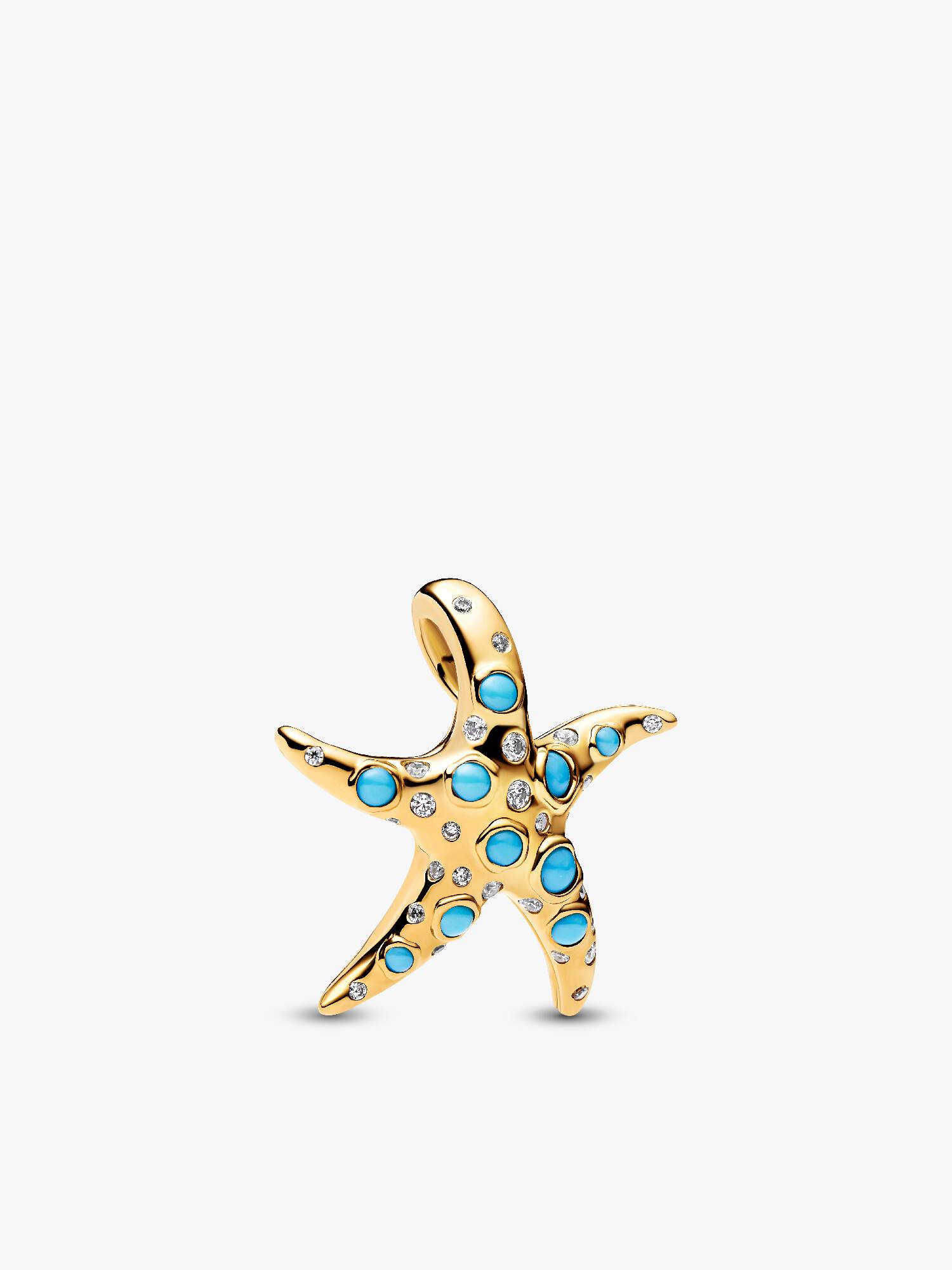 Charm colgante Estrella de mar azul reluciente