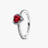 Anillo Corazón elevado rojo Anillo Corazón elevado rojo