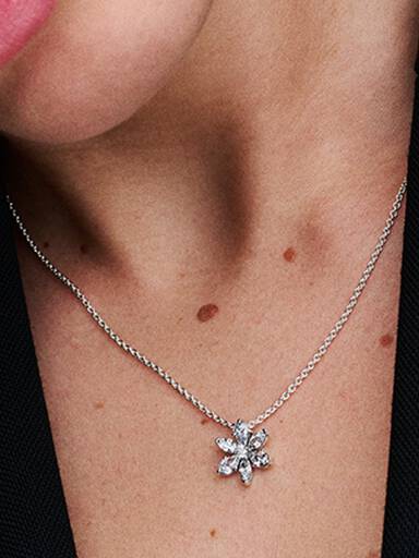 Collar con Colgante Racimo Herbario Brillante