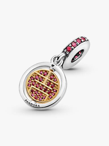Charm Colgante Giro De La Buena Suerte Recubrimiento en Oro de 14k