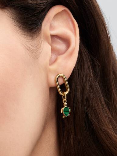Mini charm colgante Tortuga verde