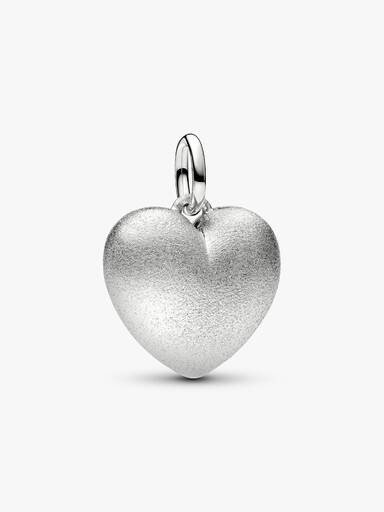 Charm Colgante Corazón Acolchado Mate