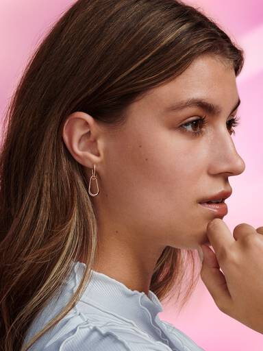 Eslabón Para Arete de Aro Pandora Me Recubrimiento en Oro Rosa