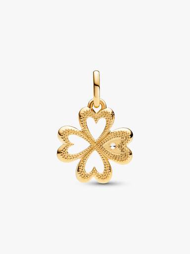 Charm Medallón Corazón Trébol de Cuatro Hojas Pandora ME