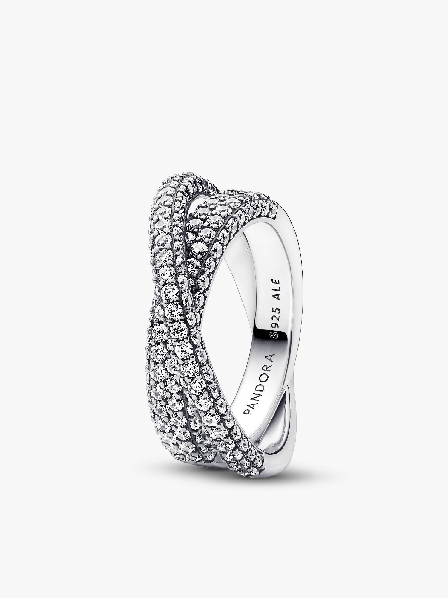Anillo Doble Cruzado en Pavé de Pandora Timeless