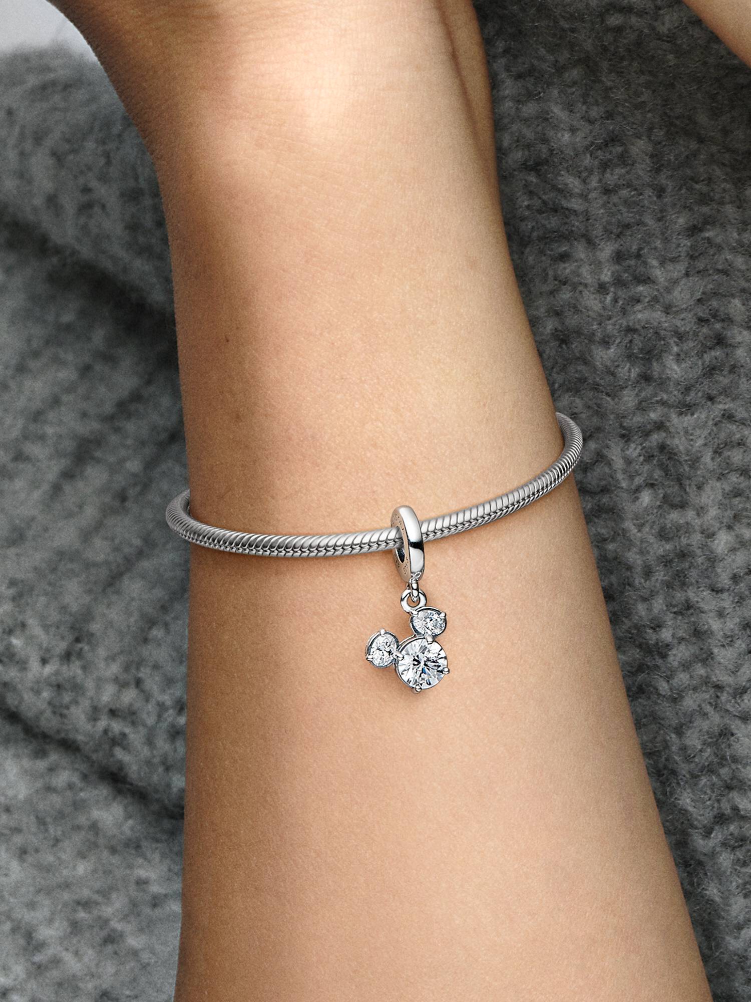 Charm Colgante Silueta Cabeza Brillante de Mickey Mouse de Disney