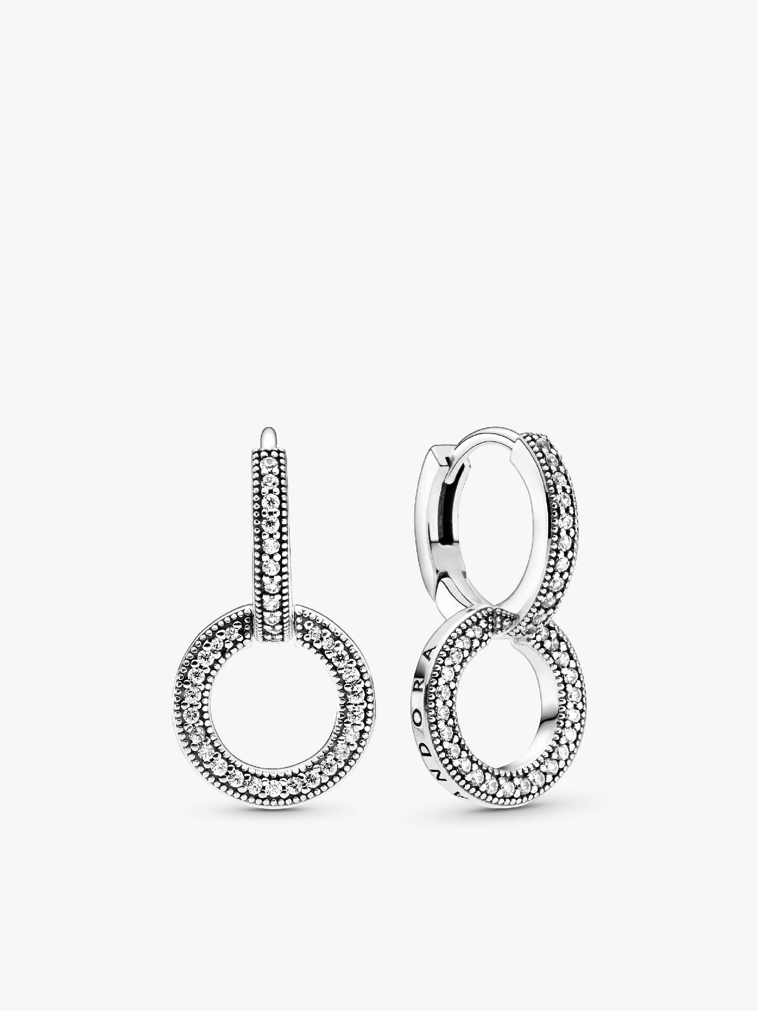 Aretes doble aro resplandecientes