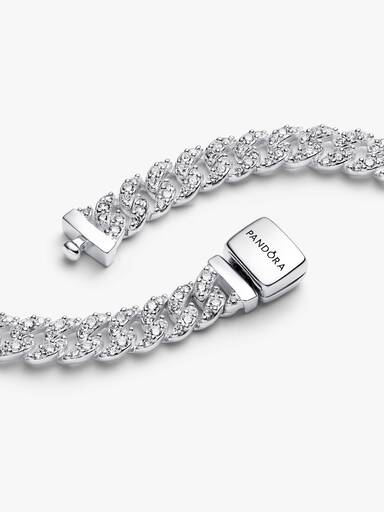 Collar Cadena Cubana en Pavé