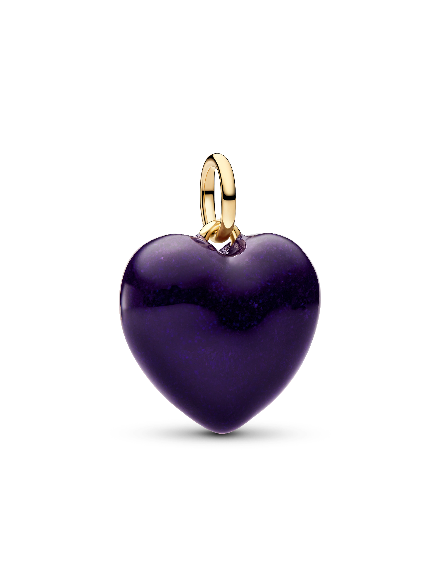 Charm colgante Corazón acolchado púrpura