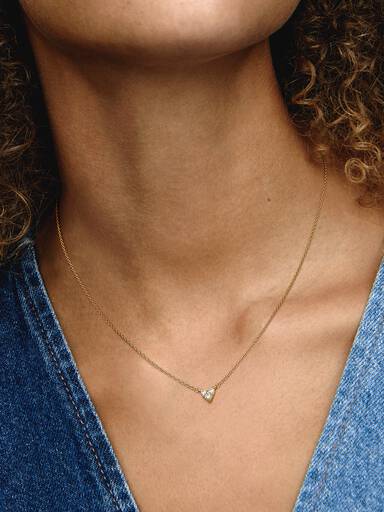 Collar Collier Corazón Triple Gema