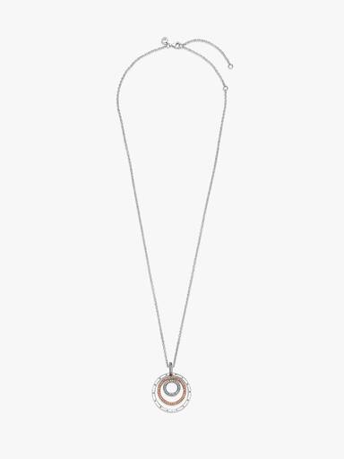 Collar y pendiente Círculos de dos tonos