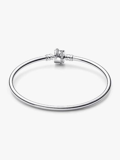 Brazalete rígido de edición limitada con broche de brillante Estrella fugaz de Pandora Moments