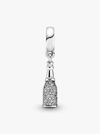 Charm colgante Botella de vino burbujeante