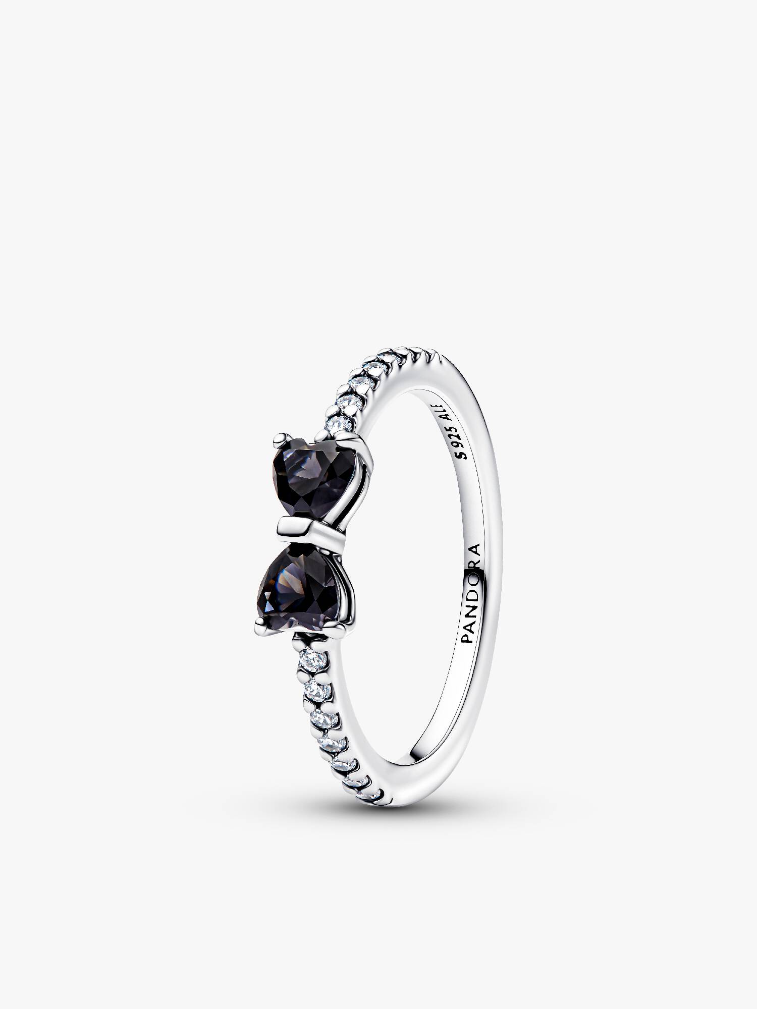 Anillo Moño negro brillante