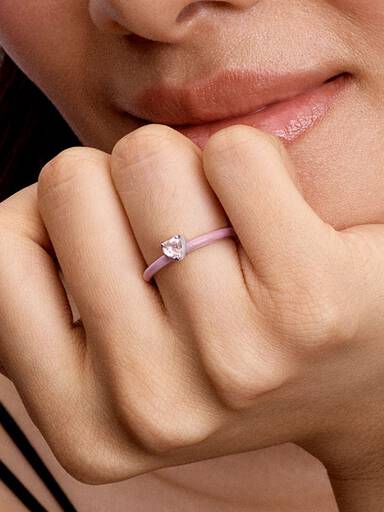 Anillo Corazón Chakra Rosado
