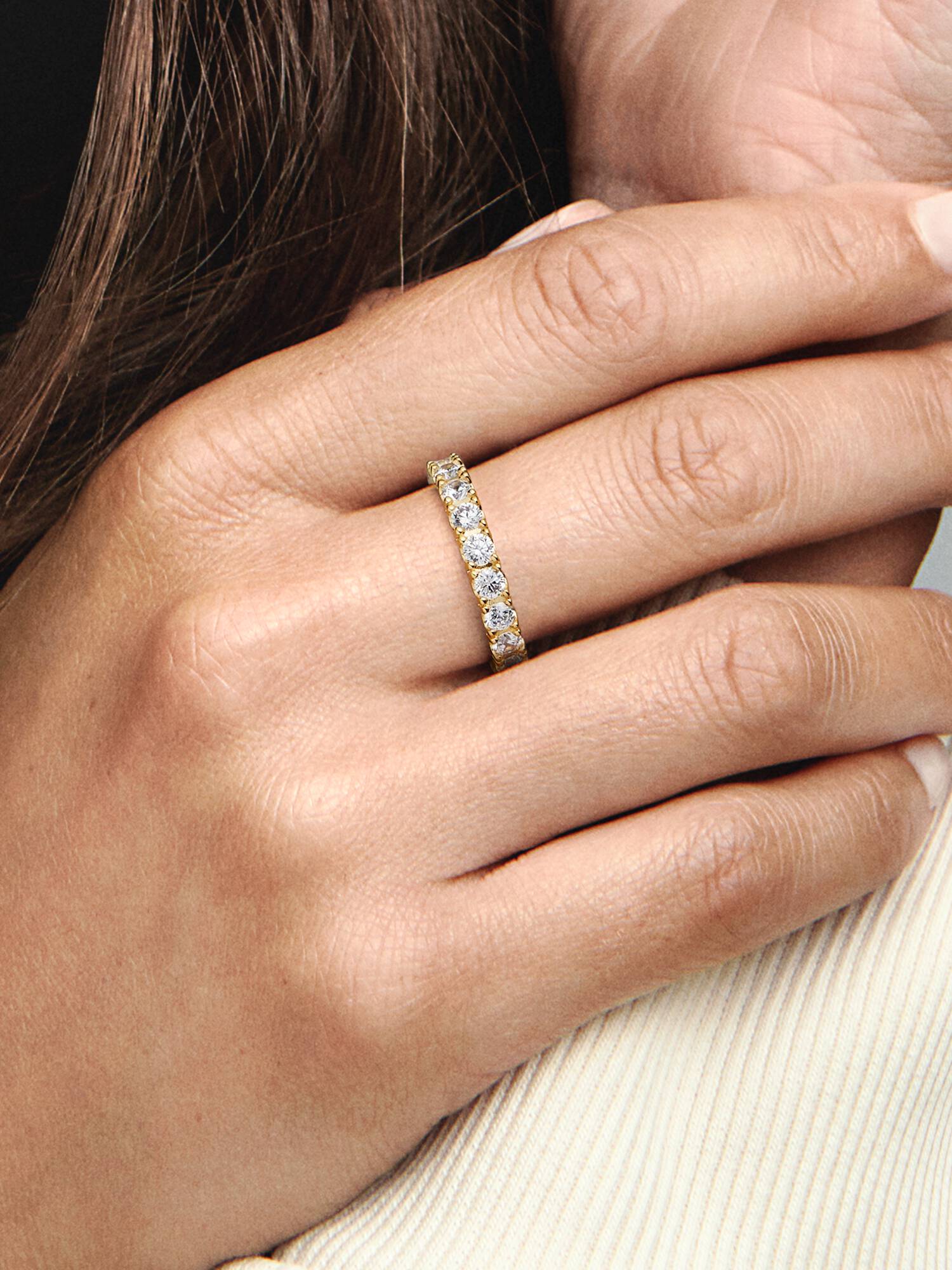 Anillo Eternidad hilera reluciente