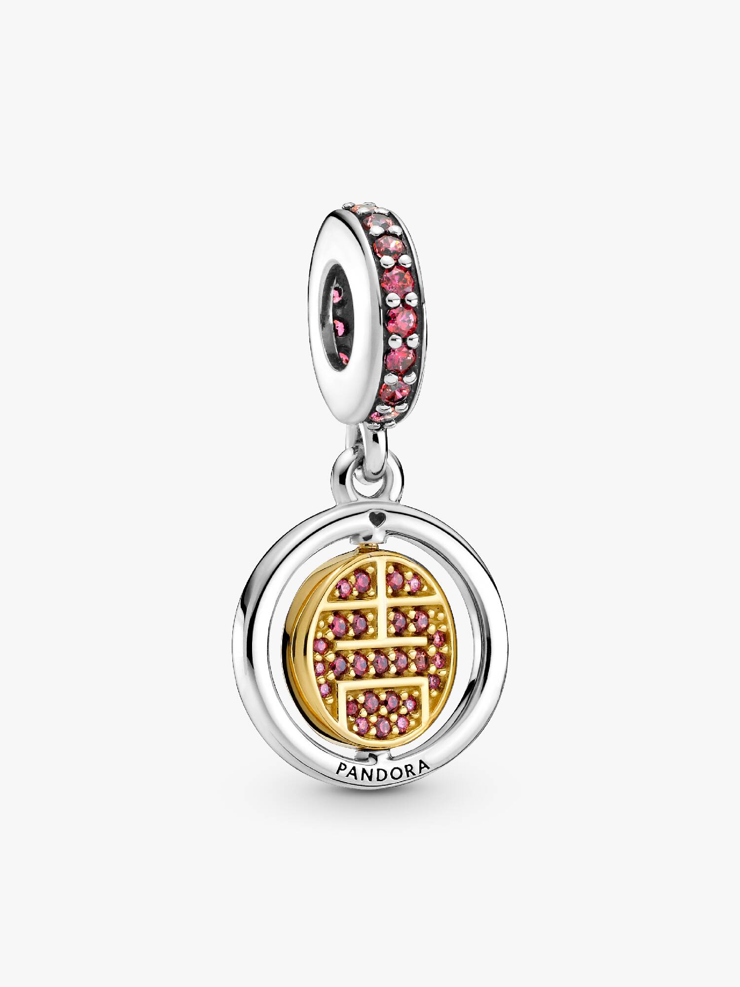 Charm Colgante Giro De La Buena Suerte Recubrimiento en Oro de 14k
