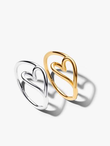 Set de anillos de amistad Corazón Delicado