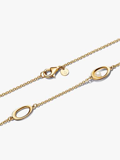 Collar de Perla Cultivada de agua dulce tratada con forma oval orgánica