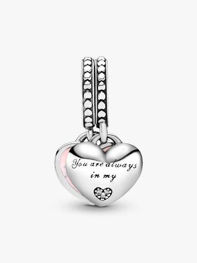 Charm colgante corazones Madre e Hija