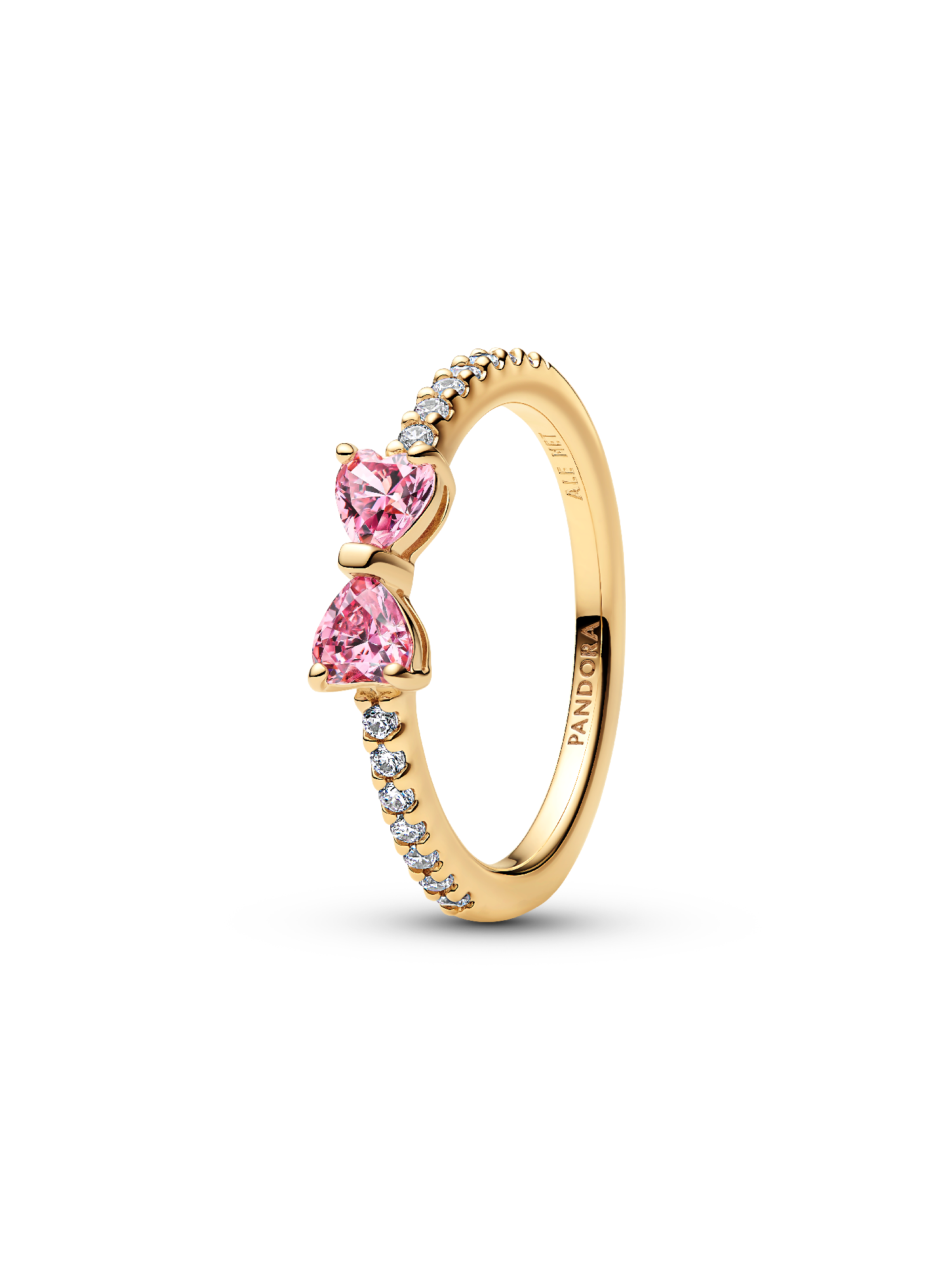 Anillo Moño Rosa Brillante