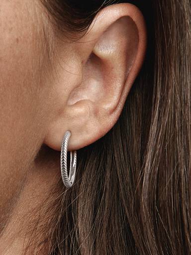 Aretes de aro para charms Pandora Moments