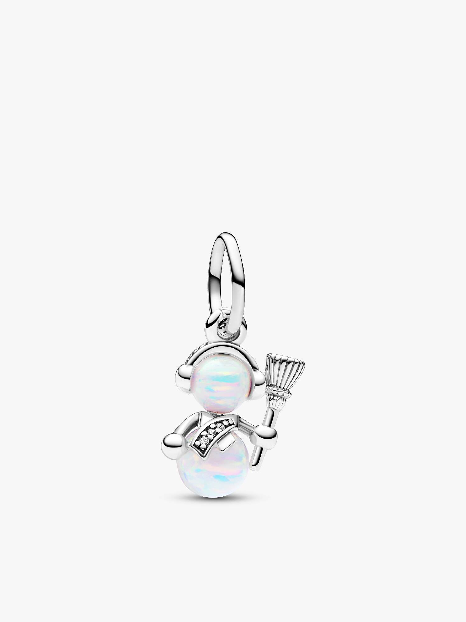 Charm Colgante Muñeco de Nieve Opalescente